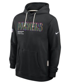 Alternative view of Green Bay Packers Nike 2025 NFL Crucial Catch Sideline Standard Issue Dri-FIT Hoodie - Black