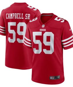 Alternative view of De'Vondre Campbell San Francisco 49ers Nike  Game Jersey -  Scarlet