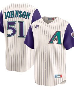 Randy Johnson Arizona Diamondbacks Nike Throwback Cooperstown Collection Limited Jersey - Cream