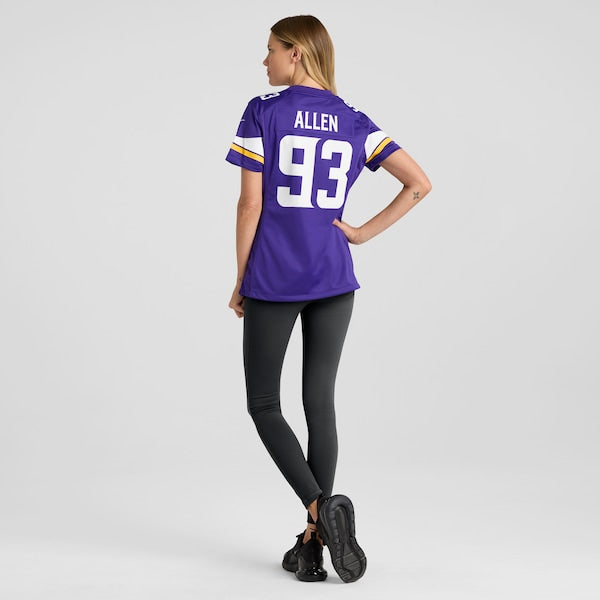 Jonathan Allen Minnesota Vikings Nike Women's Team Game Jersey - Purple - Image 5