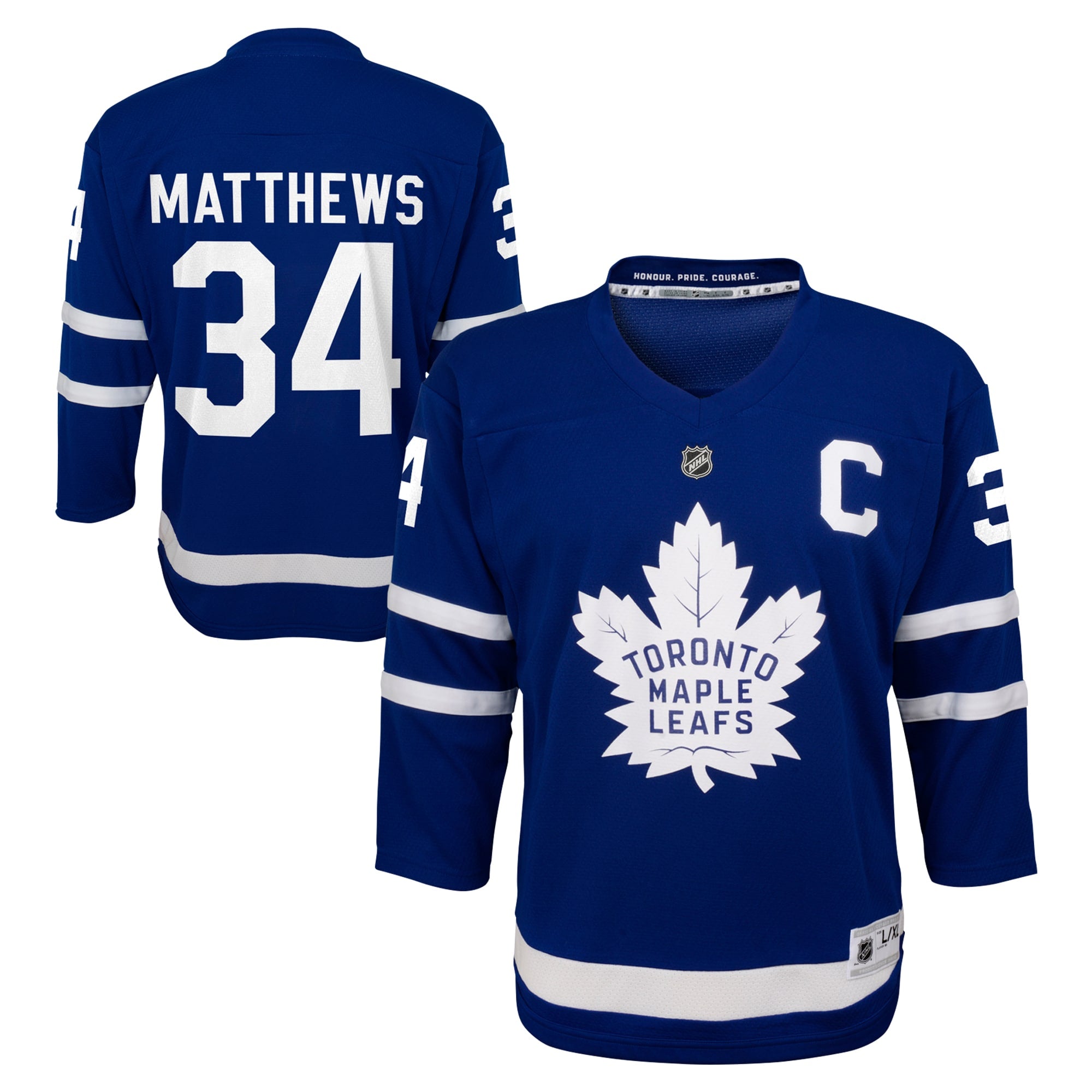 Auston Matthews Toronto Maple Leafs Youth Alternate Replica Player Jersey - Black/Blue - Image 4