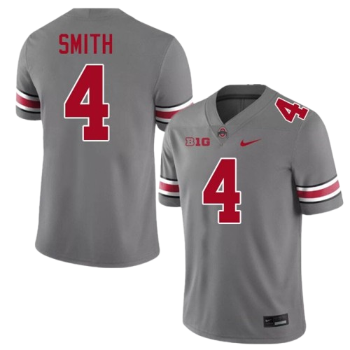 Jeremiah Smith Ohio State Buckeyes #4 Limited Jersey - Gray - Image 2