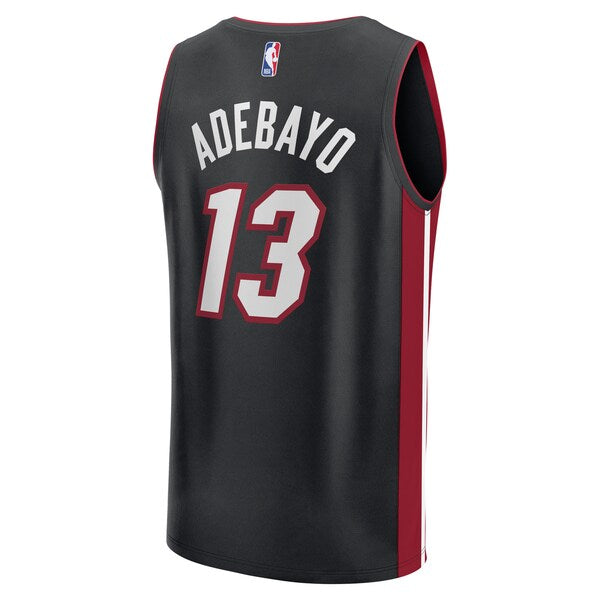 Bam Adebayo Miami Heat Youth Fast Break Replica Player Jersey - Black - Icon Edition - Image 3