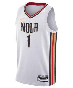 Alternative view of Zion Williamson New Orleans Pelicans Nike Youth Swingman Jersey - City Edition - White