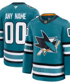 San Jose Sharks  Home Premium Custom Jersey - Teal