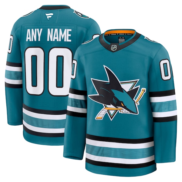 San Jose Sharks Home Premium Custom Jersey - Teal