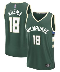 Kyle Kuzma Milwaukee Bucks  Fast Break Replica Player Jersey - Icon Edition - Hunter Green