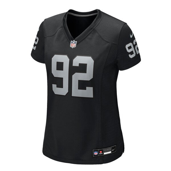 JJ Pegues Las Vegas Raiders Nike Women's Team Game Jersey - Black - Image 2