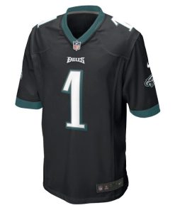 Alternative view of Jalen Hurts Philadelphia Eagles Nike Alternate Game Jersey - Black