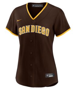 Alternative view of Manny Machado San Diego Padres Nike Women's Road Replica Player Jersey - Brown