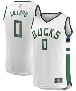 Damian Lillard Milwaukee Bucks  Youth Fast Break Player Jersey - Association Edition - White