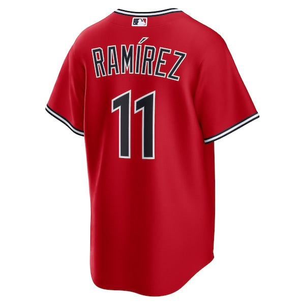 Jos¨¦ Ram¨ªrez Cleveland Guardians Nike Alternate 2 Replica Jersey - Red/Navy - Image 3