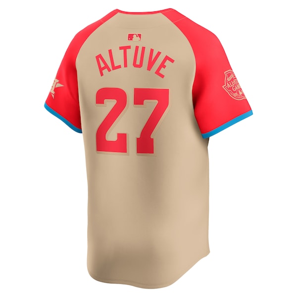 Jose Altuve American League Nike 2024 MLB All-Star Game Limited Player Jersey - Cream - Image 3