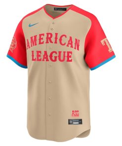 Alternative view of Marcus Semien American League Nike 2024 MLB All-Star Game Limited Player Jersey - Cream
