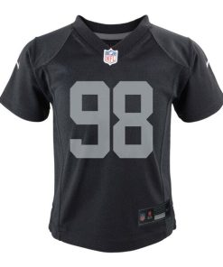 Alternative view of Maxx Crosby Las Vegas Raiders Nike Toddler Game Jersey - Black
