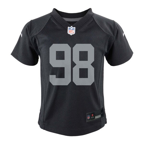 Maxx Crosby Las Vegas Raiders Nike Toddler Game Jersey - Black - Image 2