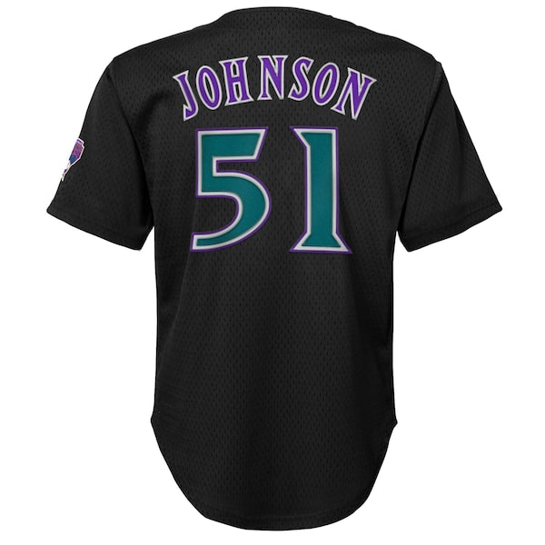Randy Johnson Arizona Diamondbacks Youth Cooperstown Collection?Mesh Batting Practice Jersey - Black - Image 3