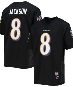 Lamar Jackson Baltimore Ravens Youth Replica Player Jersey - Black