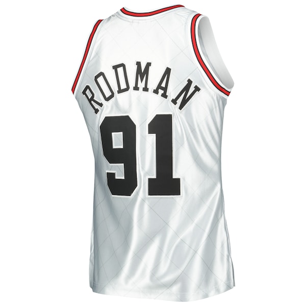 Dennis Rodman Chicago Bulls 1997/98 Hardwood Classics 75th Anniversary Swingman Jersey - Platinum - Image 3