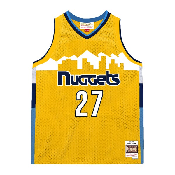 Jamal Murray Denver Nuggets 2017-18 Swingman Jersey - Yellow - Image 2