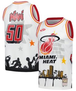 Miami Heat x Tats Cru Hardwood Classics Fashion Jersey - White