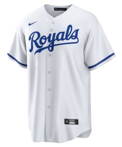 Alternative view of Kansas City Royals Nike #1 Groom Home Replica Jersey - White