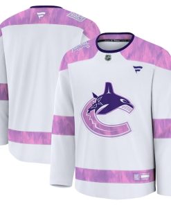 Vancouver Canucks  2024 Hockey Fights Cancer Practice Jersey - White