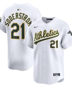 Tyler Soderstrom Athletics Nike Home Limited Player Jersey - White