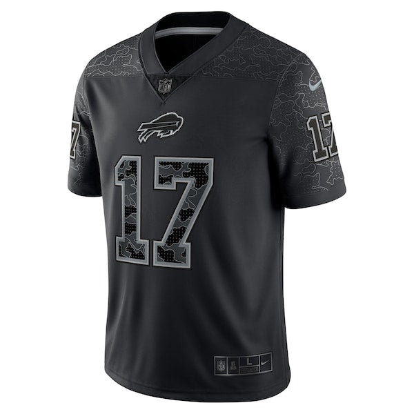 Men's Buffalo Bills Josh Allen Nike RFLCTV Limited Jersey - Black - Image 2