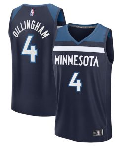Rob Dillingham  Minnesota Timberwolves  2024 NBA Draft Fast Break Player Jersey - Icon Edition - Navy