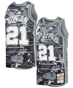 Tim Duncan San Antonio Spurs 1998/99 Hardwood Classics Lunar New Year Swingman Jersey - Silver