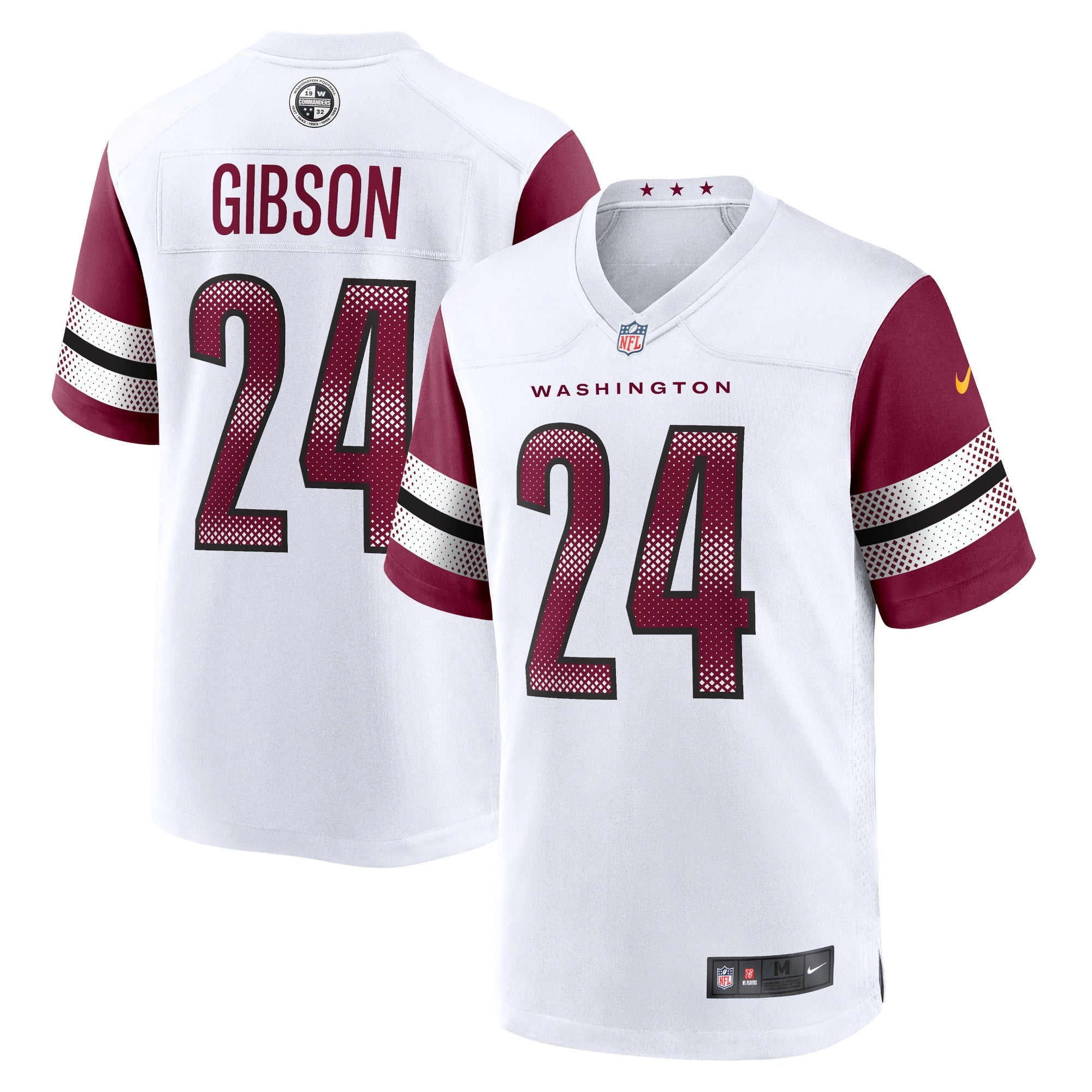Antonio Gibson Washington Commanders Nike Alternate Game Player Jersey - Black/Burgundy/White - Image 8