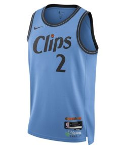 Alternative view of Kawhi Leonard LA Clippers Nike Unisex 2024/25 Swingman Player Jersey - City Edition - Light Blue