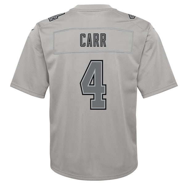 Derek Carr Las Vegas Raiders Nike Youth Atmosphere Game Jersey - Gray - Image 3