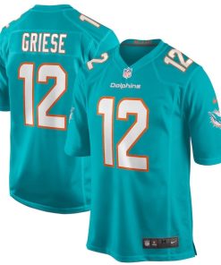 Bob Griese Miami Dolphins Nike Game Retired Player Jersey - Aqua/White