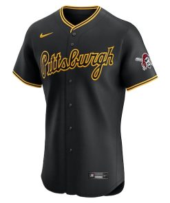 Alternative view of Pittsburgh Pirates Nike Alternate 2 Elite Jersey - Black