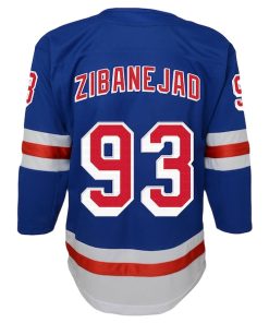 Alternative view of Mika Zibanejad New York Rangers Youth Home Premier Player Jersey - Blue