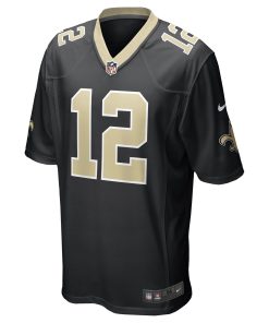 Alternative view of Chris Olave New Orleans Saints Nike 2022 NFL Draft First Round Pick Game Jersey - Black