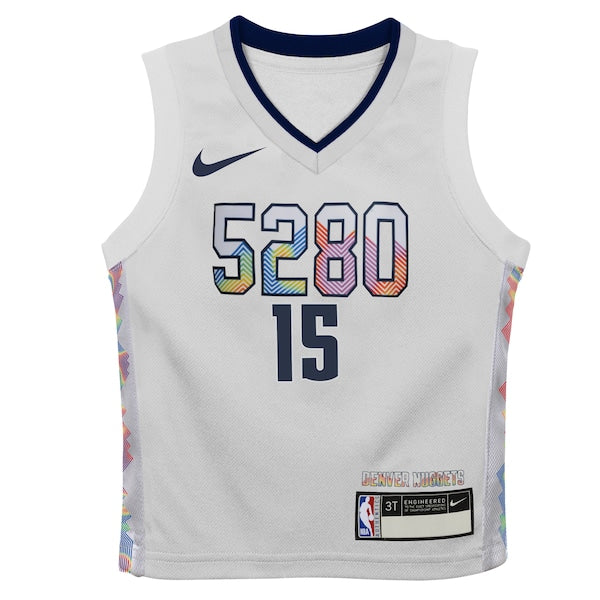 Nikola Jokic Denver Nuggets Nike Toddler 2024/25 Swingman Player Jersey - City Edition - White - Image 2
