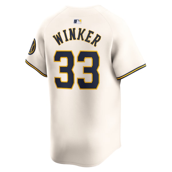 Jesse Winker Milwaukee Brewers Nike Home Limited Player Jersey - Cream - Image 3