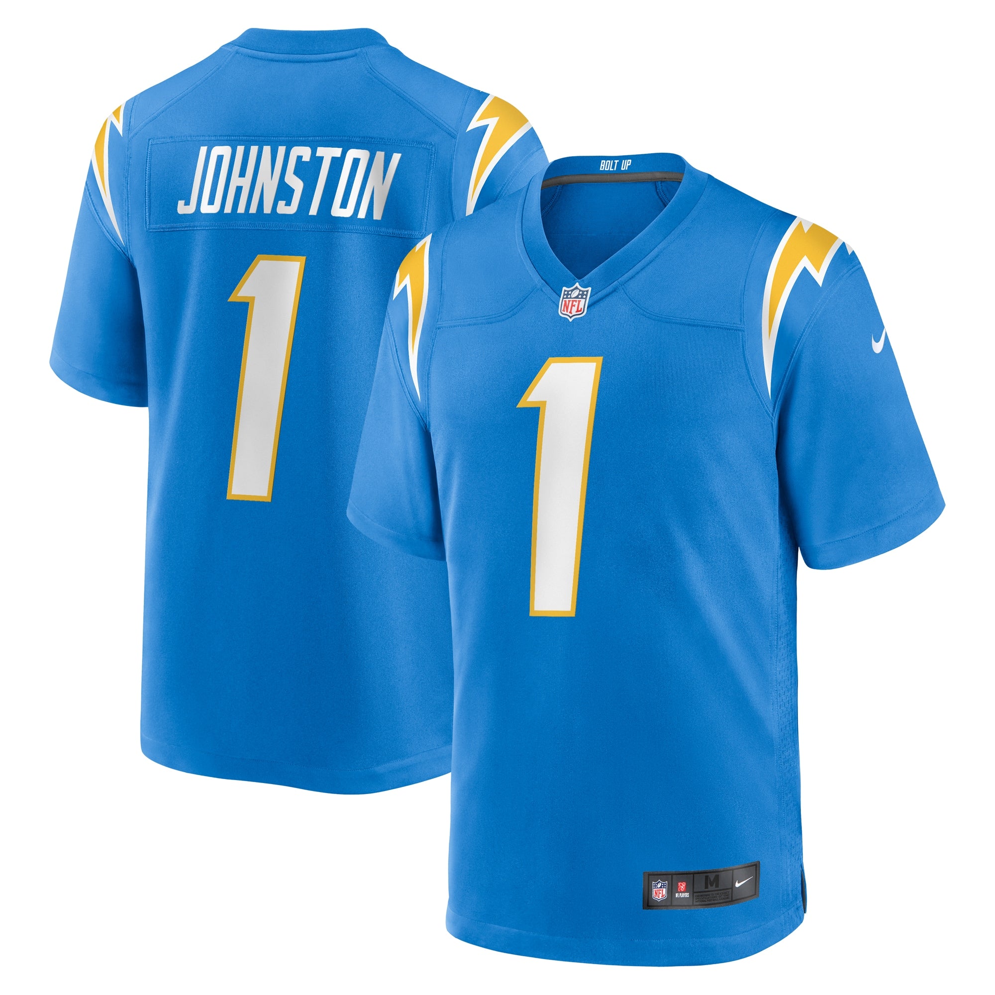 Quentin Johnston Los Angeles Chargers Nike Alternate Super Chargers Game Player Jersey - Navy/Powder Blue/Gold - Image 7