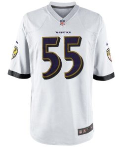 Alternative view of Baltimore Ravens Terrell Suggs Nike White Game Jersey