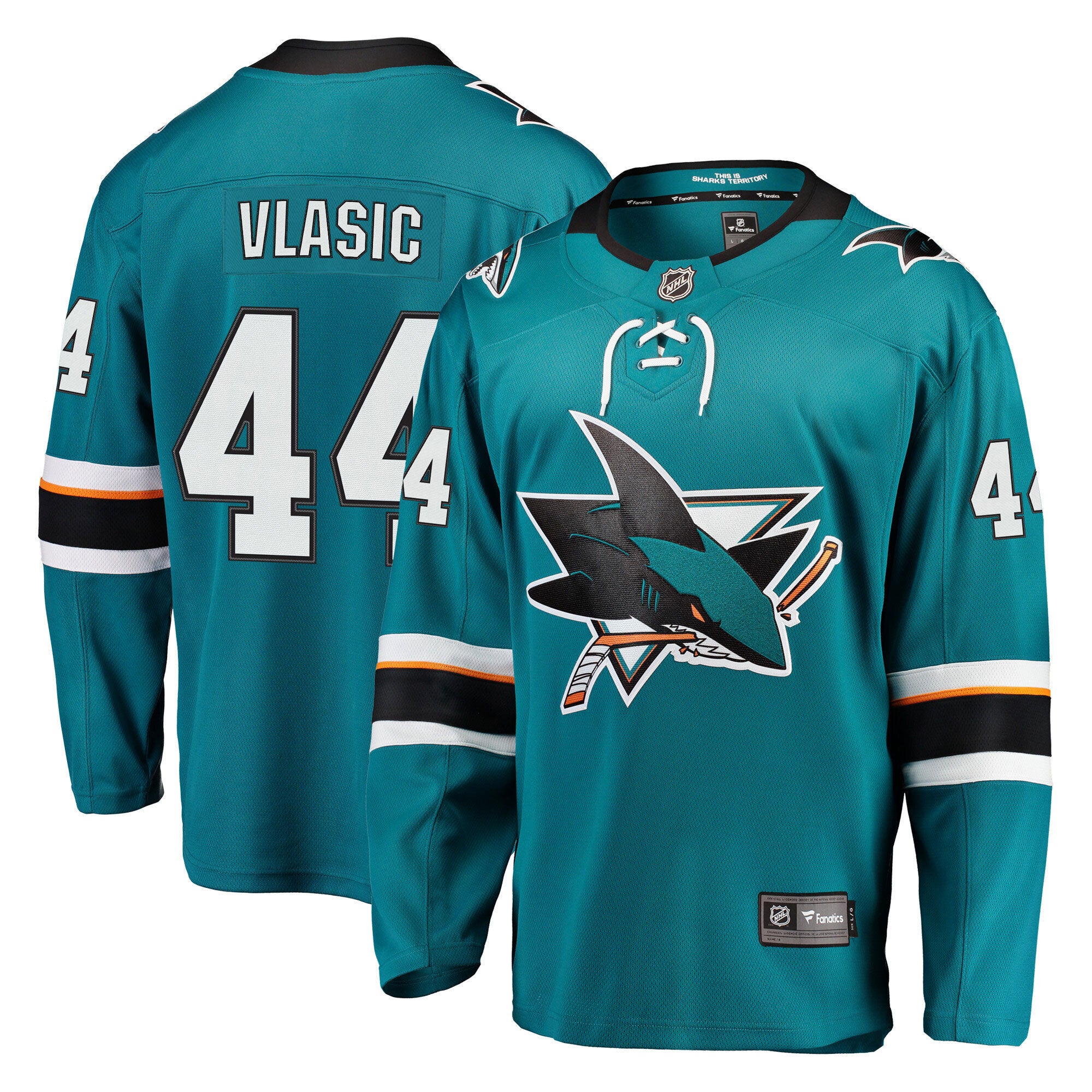 Marc-Edouard Vlasic San Jose Sharks Premier Breakaway Player Jersey - Black/Teal - Image 6