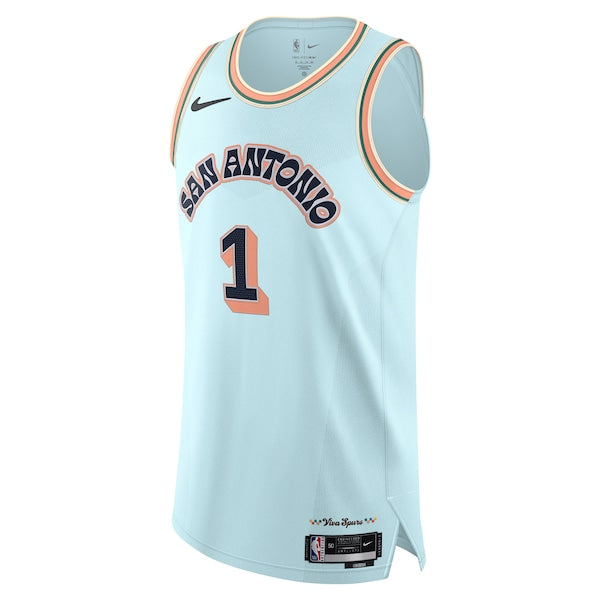 Victor Wembanyama San Antonio Spurs Nike 2024/25 Authentic Player Jersey - City Edition - Light Blue - Image 2