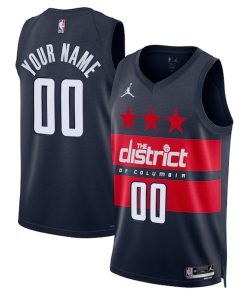 Washington Wizards Jordan Brand Unisex 2024/25 Custom Swingman Jersey - Statement Edition - Navy