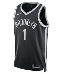 Alternative view of Mikal Bridges Brooklyn Nets Nike Unisex Swingman Jersey - Icon Edition - Black