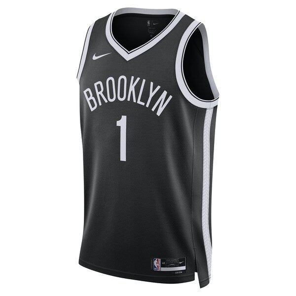Mikal Bridges Brooklyn Nets Nike Unisex Swingman Jersey - Icon Edition - Black - Image 2
