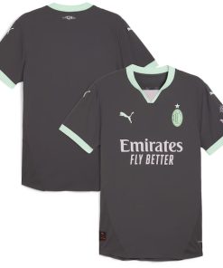 AC Milan Puma 2024/25 Third Authentic Jersey - Charcoal