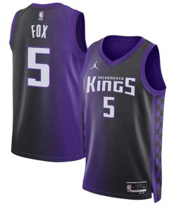 De'Aaron Fox Sacramento Kings Jordan Brand Unisex Swingman Jersey - Statement Edition - Purple