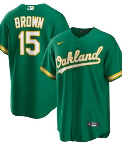 Alternative view of Seth Brown Oakland Athletics Nike Alternate Replica Jersey - Kelly Green/White